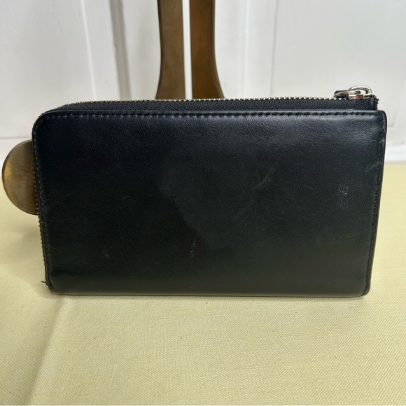 LO&SONS Accordion zipper wallet Black Leather - Picture 2 of 7